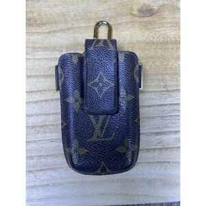 Louis Vuitton Monogram Etui Telephone Case Vintage Authentic Brown